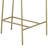 Grey And Gold Low Back Upholstered Stool