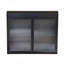 Armoire murale élégante avec portes en verre cannelé et tablettes réglables pour des solutions de rangement modernes-1432350956