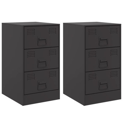 Raineri 34.5cm W Steel Bedside Table