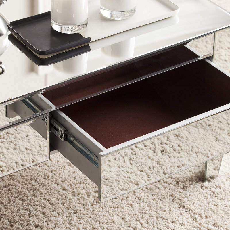 Table basse contemporaine à miroir
