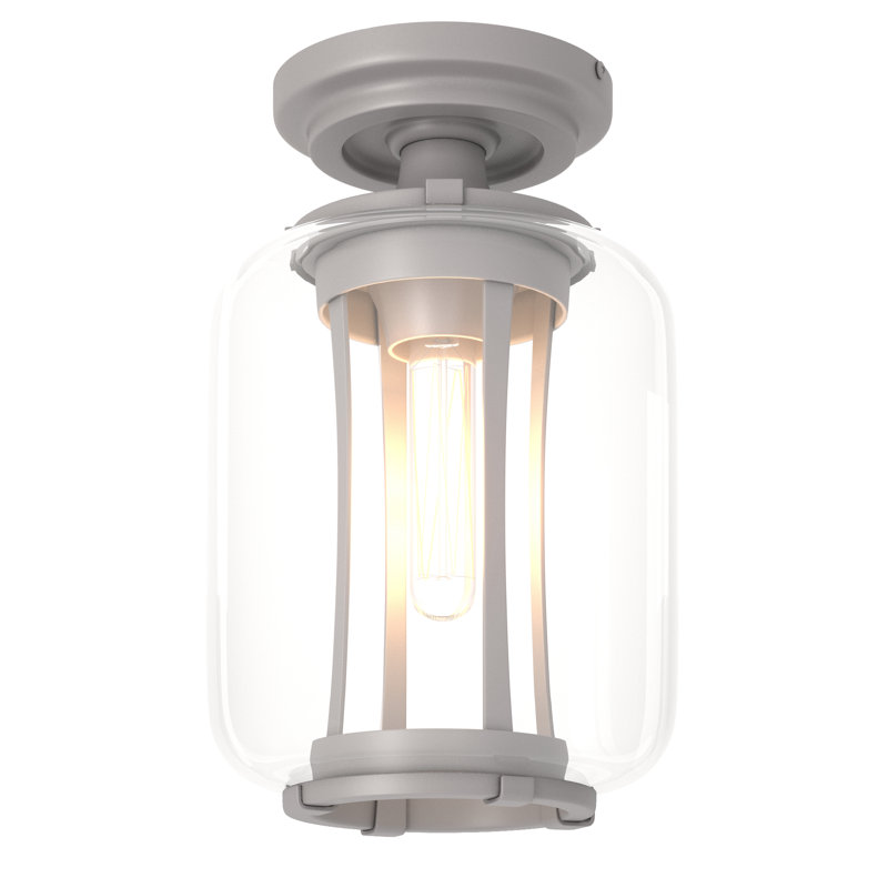 Fairwinds Outdoor Semi Flush Mount - Clear Glass, Coastal Burnished Steel