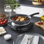 GEEPAS Single Ceramic Hot Plate, 1200W – Portable Infrared Electric Hob Cooker - Table Top Single Burner Cooktop, Adjustable Temperature, Overheat - Great to use at Campsites Caravans - 1200W, Black