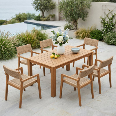 Kilani 7- Piece Outdoor Dining Set With Wood Table
