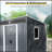 Outdoor Metal Storage Shed With Window And Transparent Plate For Garden, Lawn-119458084-119458088
