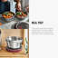 Set of 3 Steel Food Bowl Large 950ml - Grey