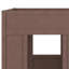 Lit mezzanine en bois avec armoires de rangement et tablettes-637011416