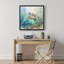 Toile encadrée beige tortue | Élégante décoration intérieure