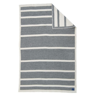 Reversible Framed Stripe Wool Throw