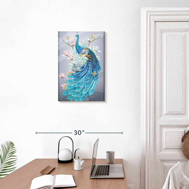 Brampt Mythical Blue Phoenix, 24" H x 16" W
