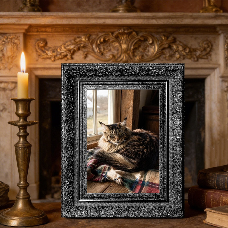 Cadre photo de table 1PC 5 "x 7" noir pour tablette de bureau, Noir, 1, 5" W x 7" H