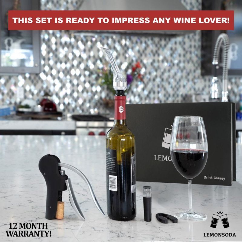 LEMONSODA 6-Piece Metal Wine Bottle Opener Set
