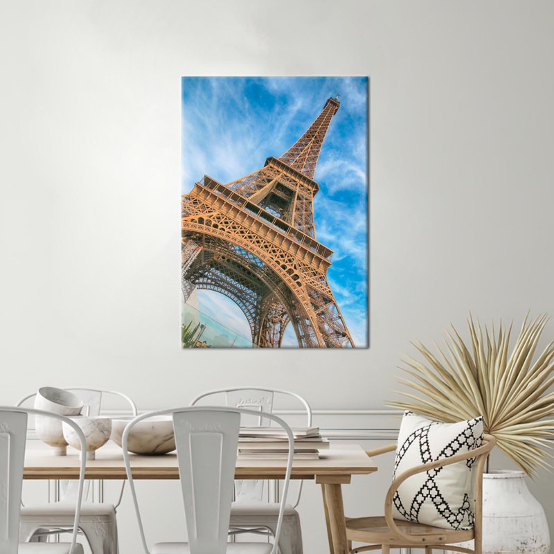 Toile de la Tour Eiffel parisienne idéale pour l'esthétique des murs de chambre à coucher et les décorations murales pittoresques en coton