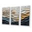Ensemble de salon art mural gris vagues bleues et blanches - vagues côtières-107183713-107183699