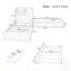 Structure de lit simple en forme de L avec lit gigogne, tiroir et bureau intégré, avec éclairage à DEL pour une utilisation compacte et peu encombrante dans les petites pièces-88788710