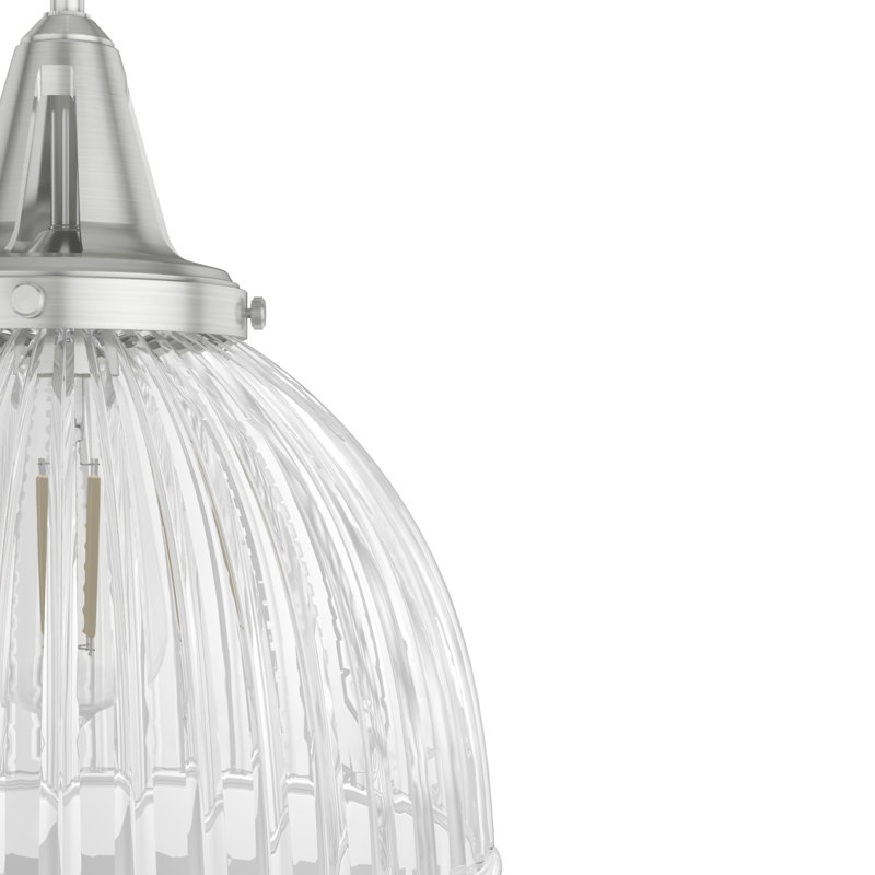 Cypress Grove 1 Light Dome Pendant?, Brushed Nickel, Small