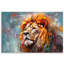 Animal Lion Abstract - No Frame Print on Canvas-1666100912