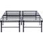 Support de matelas réglable pour grand lit, structure en acier robuste, noir, pliable, peut supporter jusqu'à 750 lb, architecture de support moderne, acier robuste, apparence noire-604022265