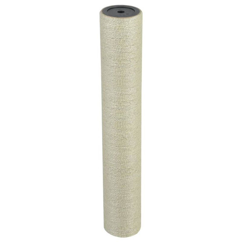  Poteau à griffer pour chat en sisal naturel beige, panneau de particules, H 5,9 po x l 3,1 po x P 3,1 po