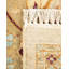 Tapis sable / rouge noué à la main de conception unique 8 pi x 10 pi 3 po Keenan