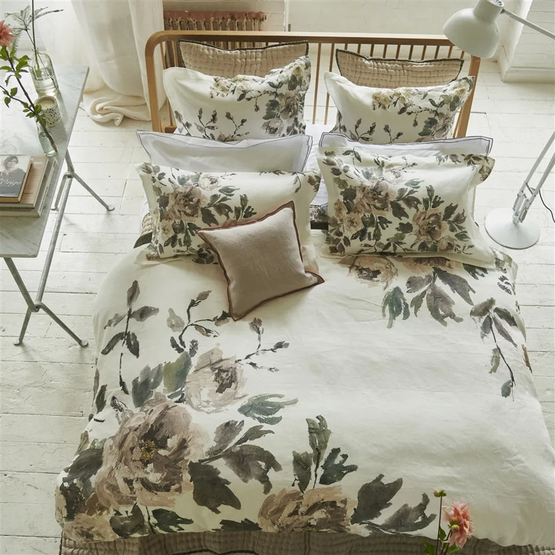 Shanghai Garden Ecru Sham, Queen Sham