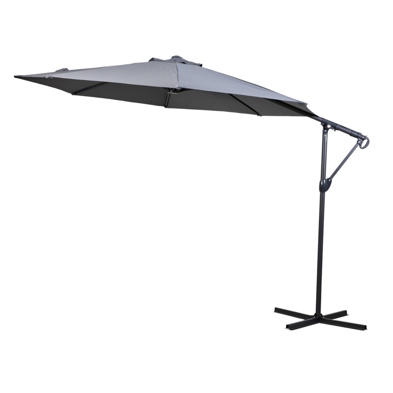 Antonion 293cm X 200cm Rectangular Cantilever Parasol, Grey
