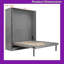 Grand lit escamotable mural rotatif avec supports de rangement cachés-911961134