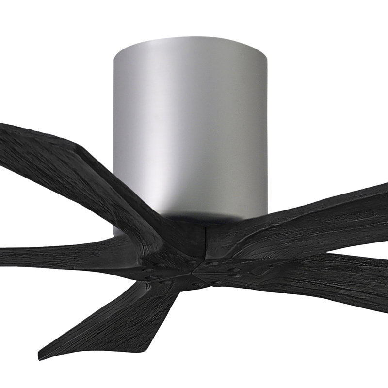 Ventilateur à pales encastré 5 pales Irene, Nickel brossé, Noir mat, 42"