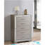 Commode Alana, champagne argenté