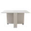 Entièrement déplié, table pliable blanche de 51,18 pouces, convenant à une petite table familiale ou à une table de présentation, pratique, simple et longue, simple et légère
