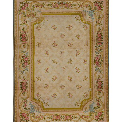 Hand-Knotted High-Quality Beige/Yellow Area Rug