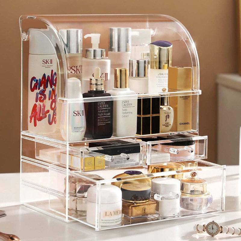 Chantea Plastic Makeup Organiser, Transparent