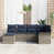 Structure grise / coussin bleu marine est en rupture de stock
