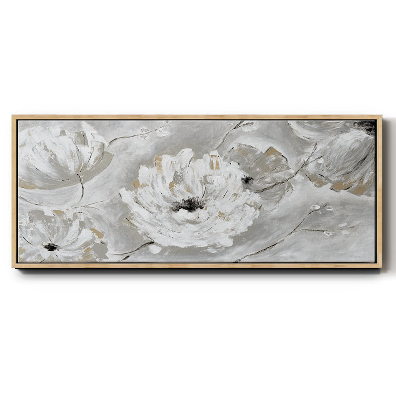 Silver Sun Garden- Framed Canvas, 24" H x 60" W
