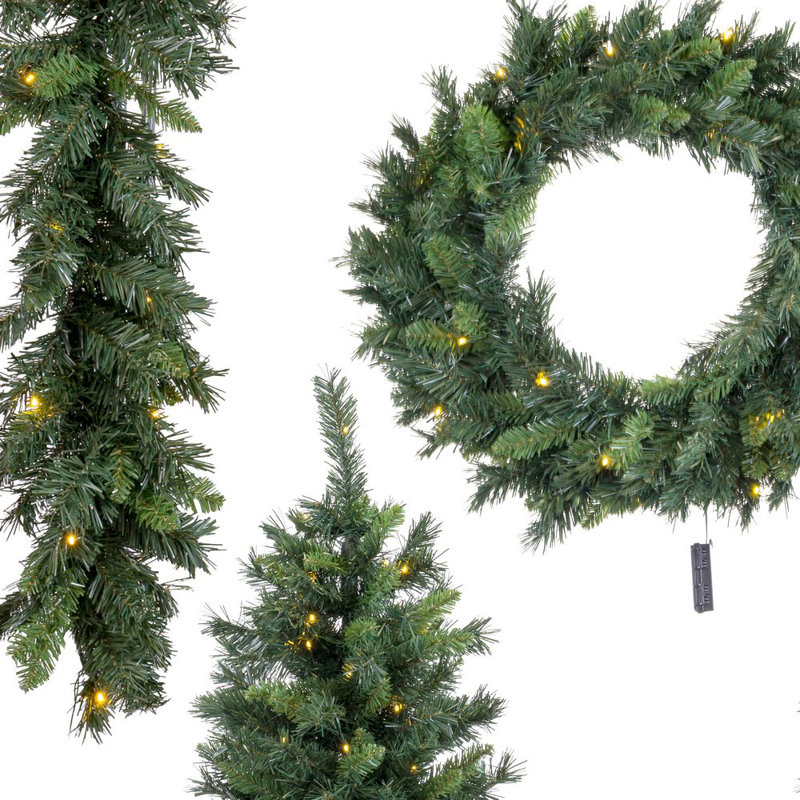 50cm Lighted Faux Garland with Lights