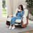 Rocking Chair With Retractable Footrest And Adjustable Backrest-429666444