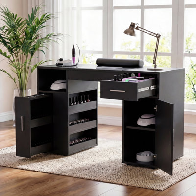 Glass Particle Board / Chipboard Computer Desk