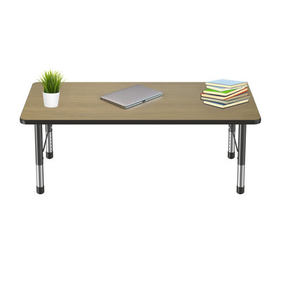 Table d'activité rectangulaire à hauteur réglable en forme de T