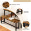 Bancs de salle à manger, paire de 2 bancs, banc de cuisine avec pieds en métal, bancs de table à manger pour salle à manger, cuisine,-1397936305