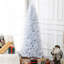 Arbre de Noël artificiel 6 pi, mince avec 618 pointes, motif flamme blanche 6 pi, plastique