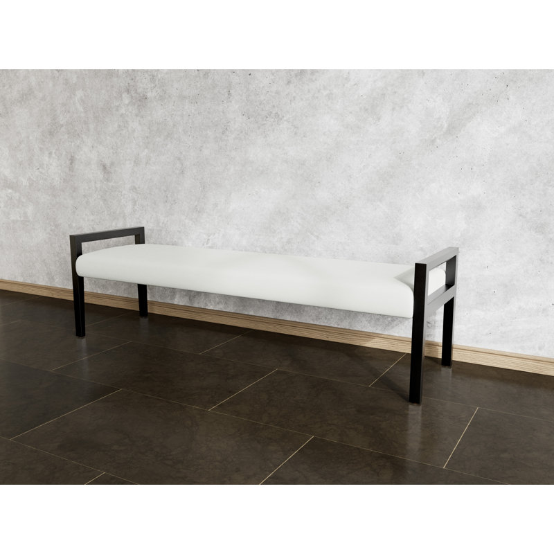 Banc en bois 3 places Brooklyn, Open House Shadow, Black