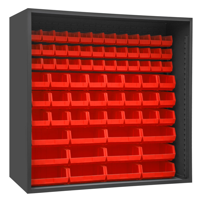 Rayonnage Rachal, Rouge, H 72 po x l 72 po x P 24,31 po