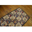 American Hooked 1930s Small Scatter Size Antique Multicolor Wool Rug