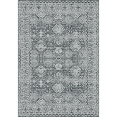 Tapis d'intérieur à poils courts lavable à la machine de style bohémien, antidérapant et lavable à la machine
