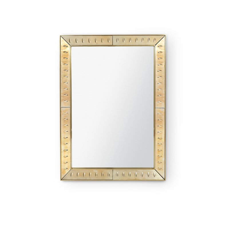 Reese Rectangle Brass Beveled Mirror, 50'' x 36''
