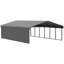Steel Carport With 1 Side Wall Kit, 20X29X9-100015422