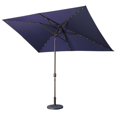 Buono 10' x 6.5' Rectangular Lighted Market Umbrella