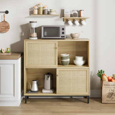 Armoire à buffet avec porte coulissante
