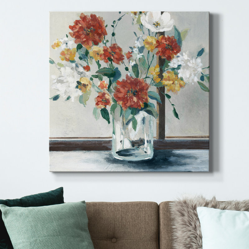 Ensoleillé automne - reproduction sur toile tendue, H 40 po x l 40 po x P 1 po