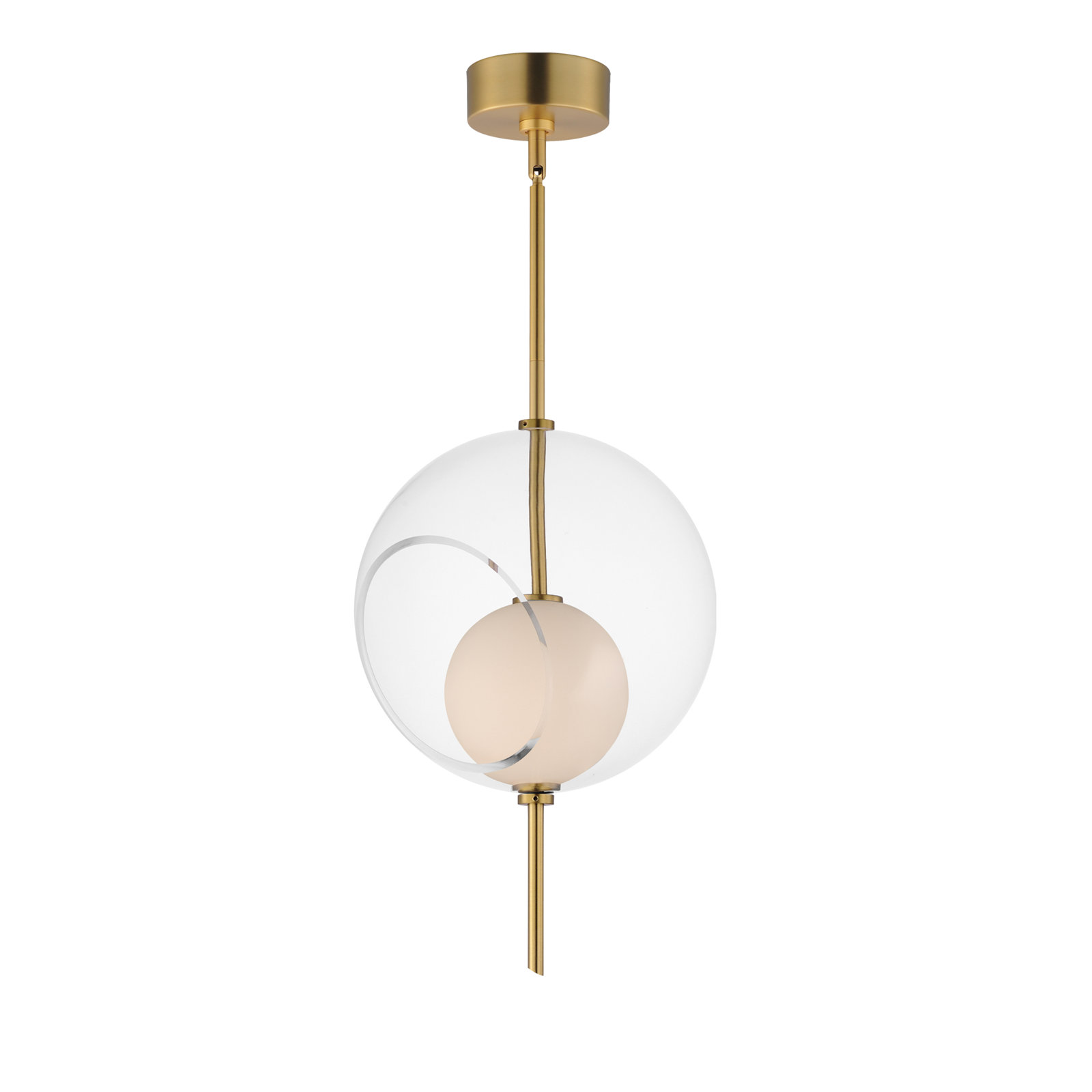 Shipshewana Single Light Glass Steel Dimmable LED Pendant, 18.25" H x 11.75" W x 11.75" D