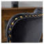 Chaise de bureau moderne capitonnée en velours avec siège large, siège de bureau rembourré noir pour bureau personnel